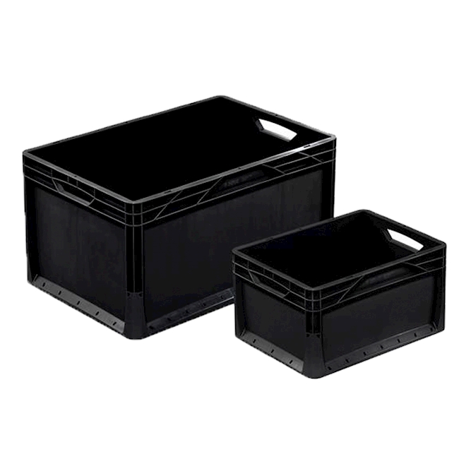 Euronormbox noir PP 400x300x220